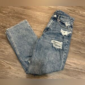 American Eagle High Rise 90s Distressed Jeans